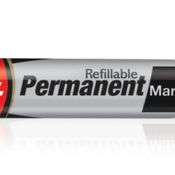 1222 Permanent Marker Pen Refillable,Black