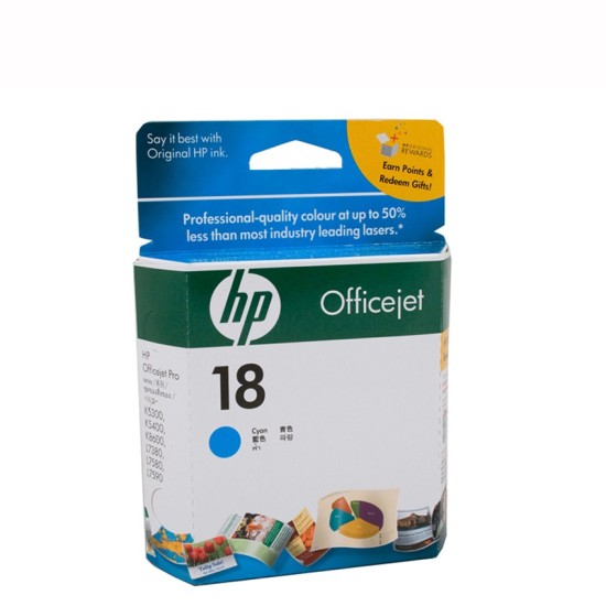 HP 18 Cyan Ink Cartridge C4937A