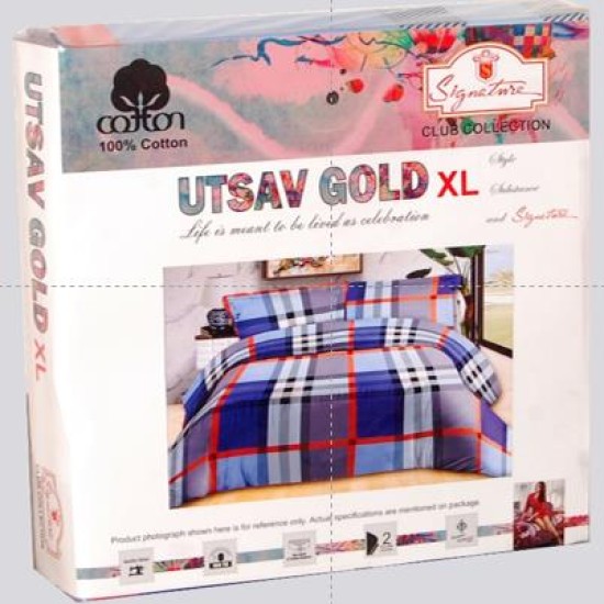 Utsav Gold XL  Bedsheet  